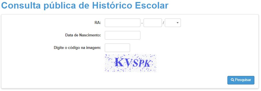 Histórico Escolar Online