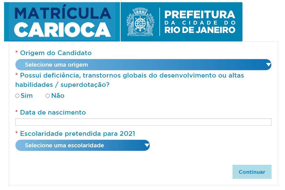 Matrícula Rio 2022 Online Passo a Passo