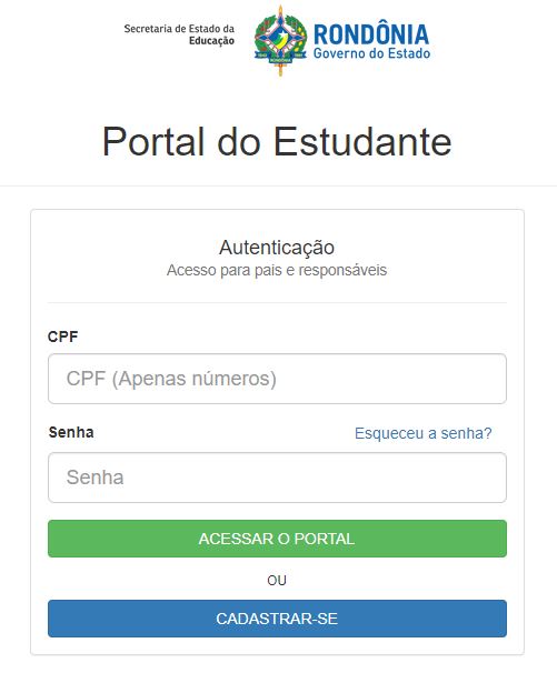Boletim Escolar Online Rondônia